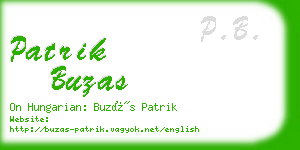 patrik buzas business card